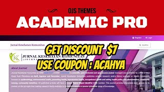 New OJS Theme Academic Pro Premium Journal Themes