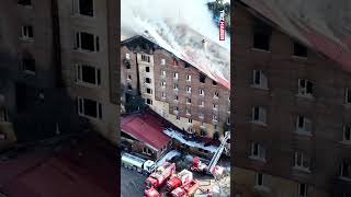 Trt Haber, Da Yanan Otelin Son Halini Havadan Görüntüledi