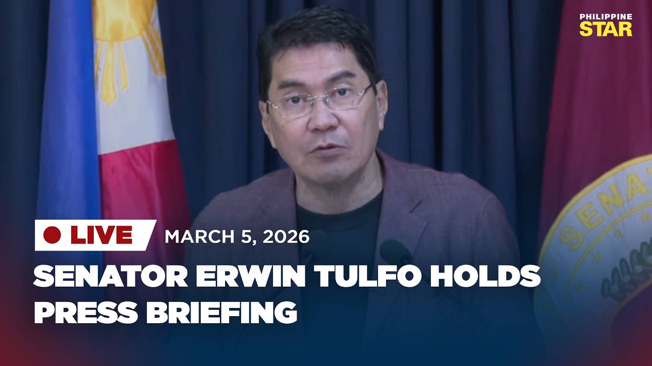 LIVESTREAM: Senator Erwin Tulfo holds press briefing (March 5, 2026)