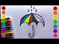 Bolajon uchun Soyabon rasm chizish | Draw an umbrella for a child | Menggambar payung untuk anak