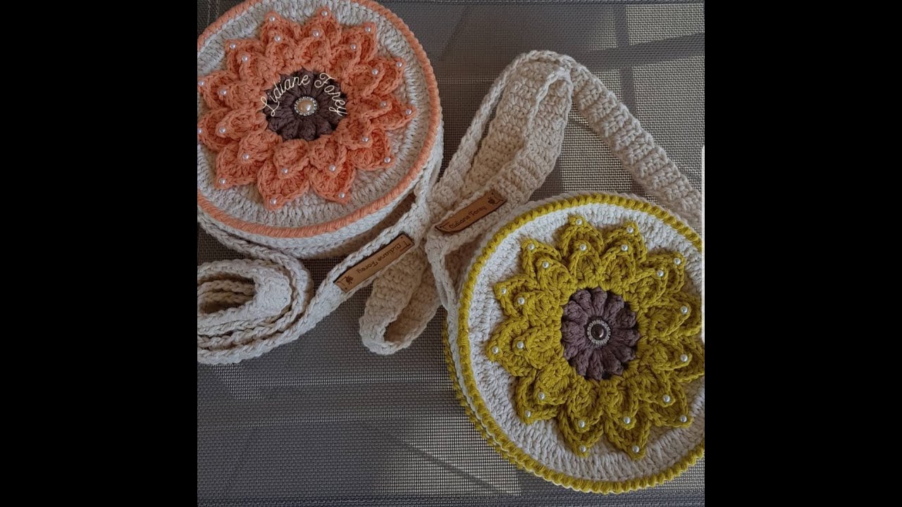 Bolsa  Girasol em Crochê