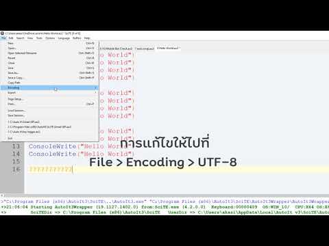 แก้ภาษาไทย ปรับขนาดข้อความ Font and Size | Autoit EP.3