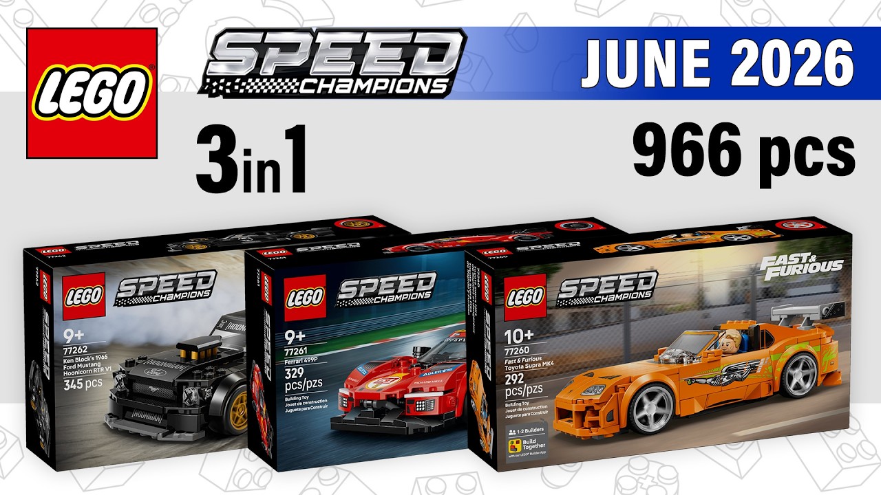 やっち様 All LEGO Speed Champions 2026 JUNE (3in1)[966 pcs] Speed Build‬