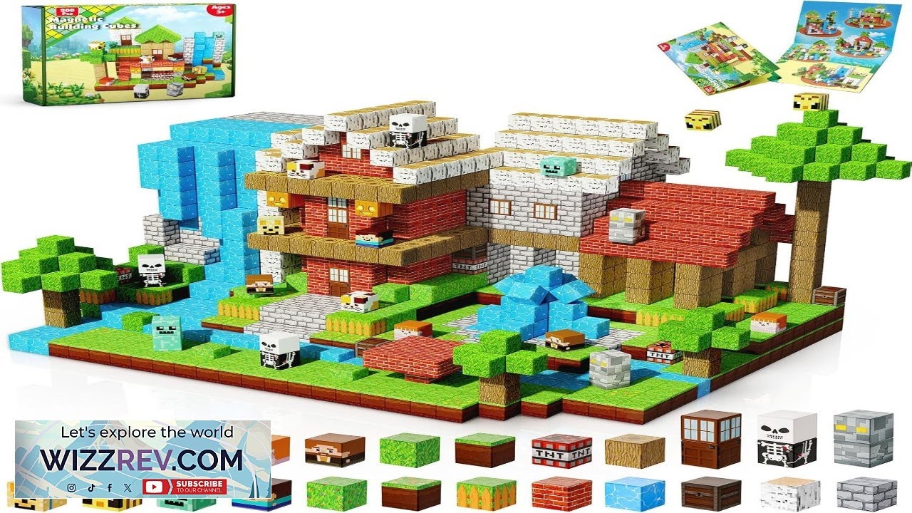 200 шт. магнитных блоков, магнитные строительные блоки, магнитные кубики, игра "Лес"