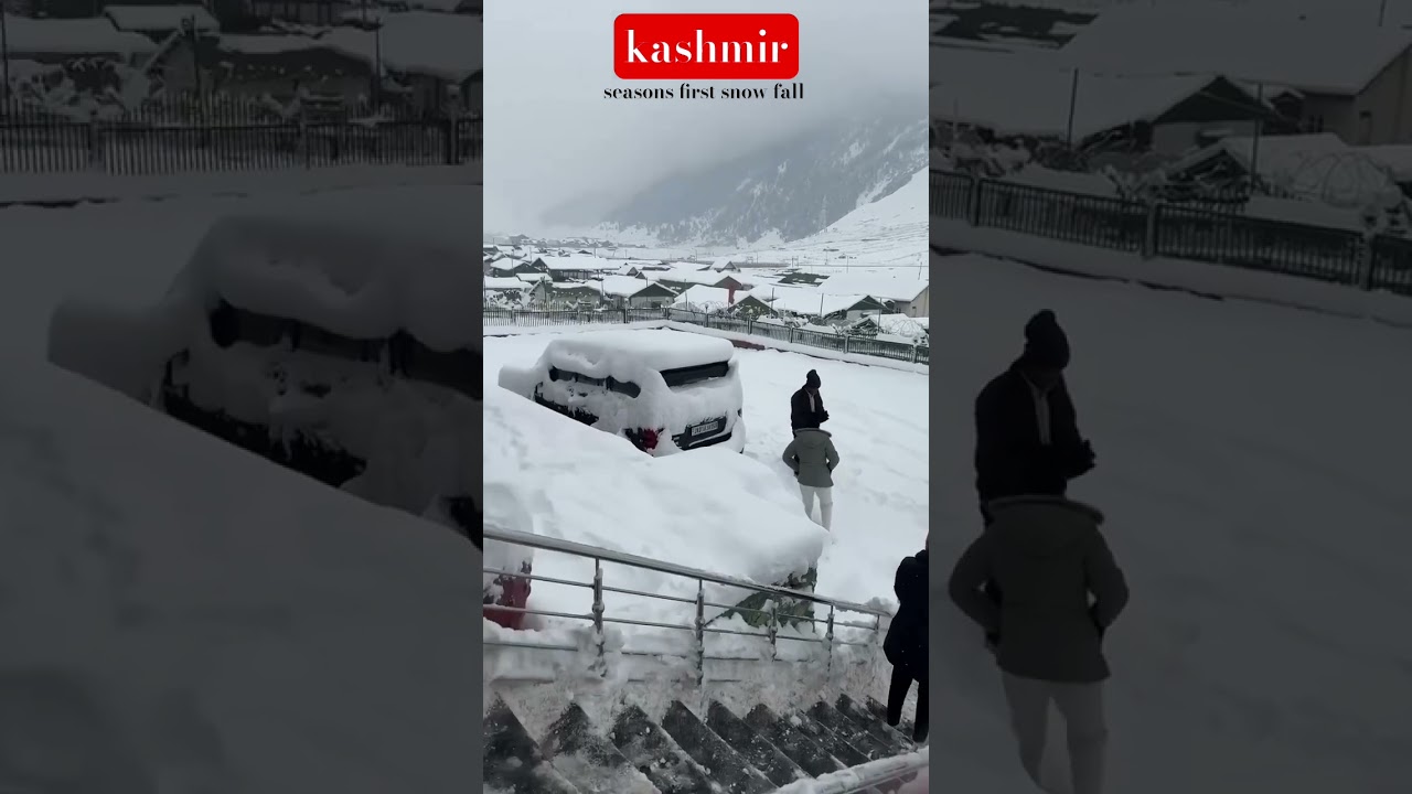 seasons first snowfall in sonamarg kashmir 