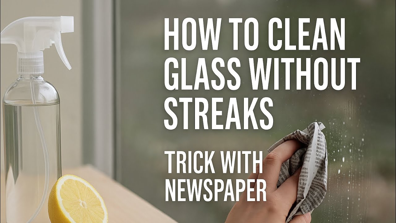 How to clean glass without streaks with a newspaper🧼🪣🪟✨