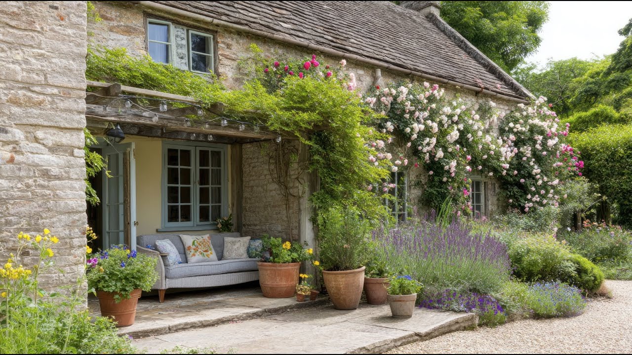 Cottage Garden Patio Decor for a Relaxed, Romantic Outdoor Setting