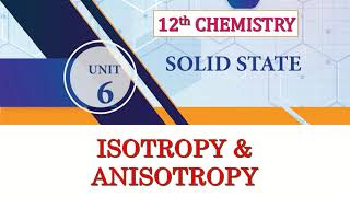 Isotropy and anisotropy