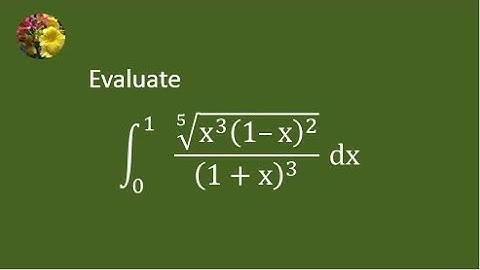 Definite integral solved using algebraic manipulation