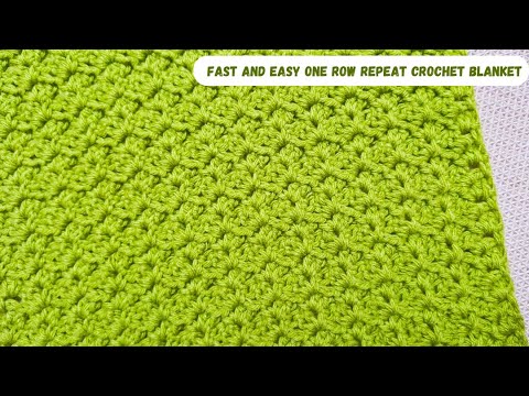 Fast And Easy One Row Repeat Crochet Blanket - YouTube