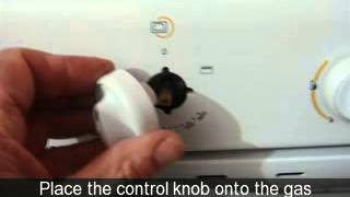 How to change the burner control knob on an Indesit cooker