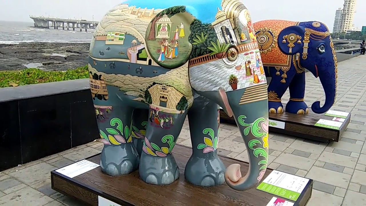 Elephant Parade at Worli Seaface in Mumbai