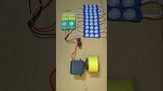 Turn on a Gear Motor Generator Powering Into 14 LED Light #dcmotor #tech #shorts