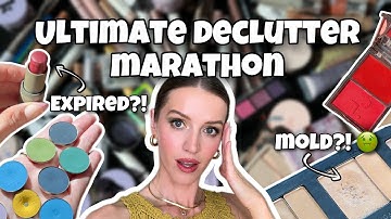 EPIC MAKEUP DECLUTTER MARATHON 😱 | PURGING MY ENTIRE COLLECTION!
