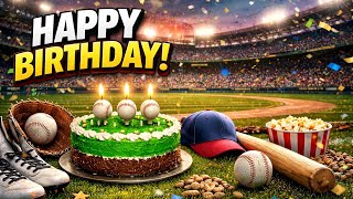 Baseball Happy Birthday Child Toddler Loop Background Ambience