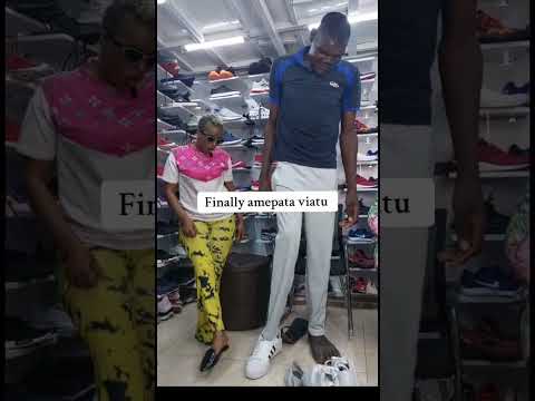 Manzi Wa Kibera Gifts Bungoma Man Alias Bungoma Goliath Brand New Shoes 
