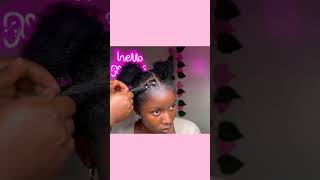 Cute rubberband natural hairstyle ❣️🦋