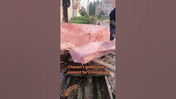 Production process of natural rose quartz rough stone #original #stone #quartz #crystal #rose #pink