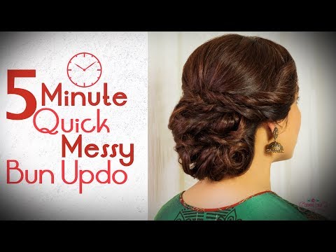 Messy Coiled bun with Side braid - Updo Party hairstyle- for Holidays  Christmas/Thanksgiving/Bridal | makeupinfo - INDIAN ~PAKISTANI~ASIAN MAKEUP  TUTORIALS/HAIRSTYLES Video | Beautylish