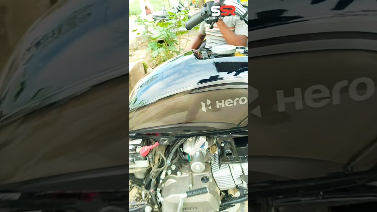 Splendor Bike Tank Black Smoke Lamination