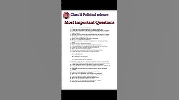 Class 11 Political Science 2025 | Top 30 Most Important Questions for CBSE Board Exam