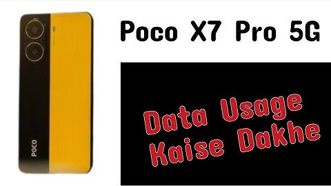 How to show data usage in Poco X7 Pro 5G || Poco Me Data usage kaise dakhe