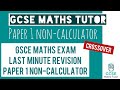Last Minute Maths Revision - November 2021 Maths Mock Exams Paper 1 Non-Calculator | GCSE Maths
