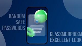 Password Generator app in Androidstudio || glassmorphism figma ui source code screenshot 2
