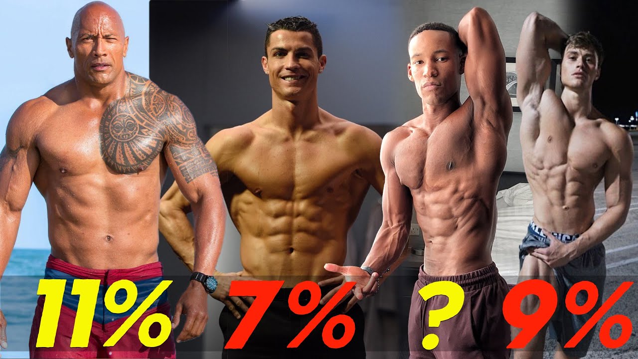 REAL BODY FAT PERCENTAGE EXAMPLES (Matt Does Fitness, David Laid, The