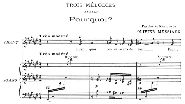 Olivier Messiaen - Trois Mlodies (1930)