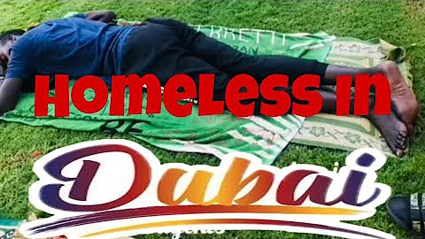 Homeless In Dubai Street / Sleeping in Dubai street