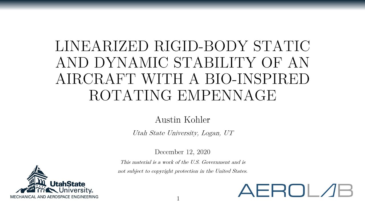 Linearized Static and Dynamic Stability of an Aircraft with a Bio-Inspired Rotating Empennage
