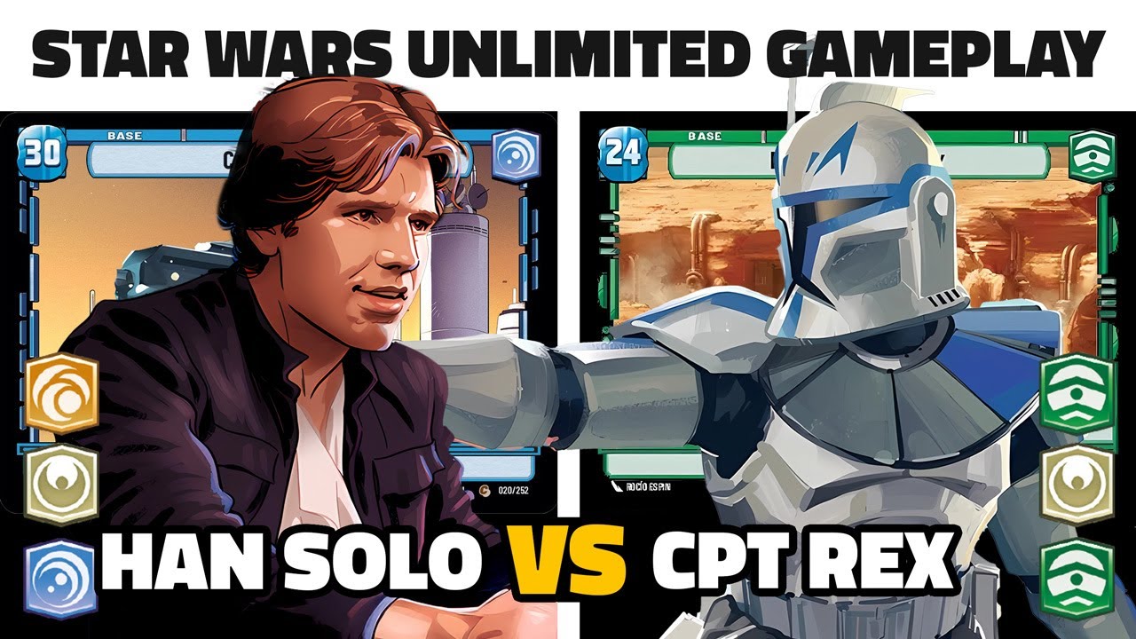 Han Solo VS Captain Rex (Unity of Purpose) - Jump to Lightspeed Gameplay - Star Wars Unlimited SWU