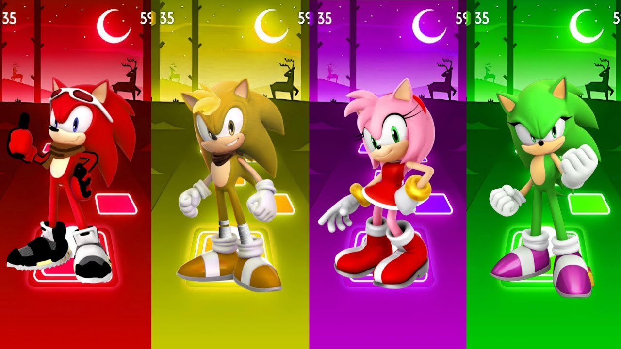 🔴 Sonic SUPER 😱OTHE HEDGEHOG 3 Tiles Hop 🎯 Cedm rush 🟢 - YouTube