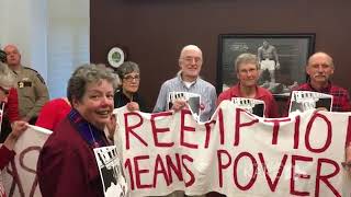 Trooper arrest 14 protesters at State Office Building