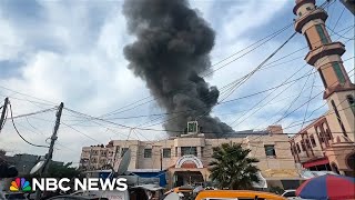 Airstrike on Rafah, Gaza, caught on camera by Sky News team