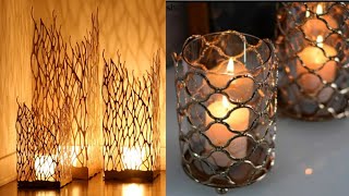 Beautiful Candle Holder Making With  Hotglue | DIY Home Decoration Ideas @ZardosiTutorial