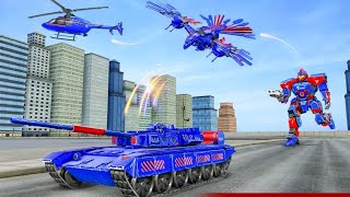Tank Robot Game 2020-Police Eagle Robot Car Games Androit Game Play #01 Video screenshot 4