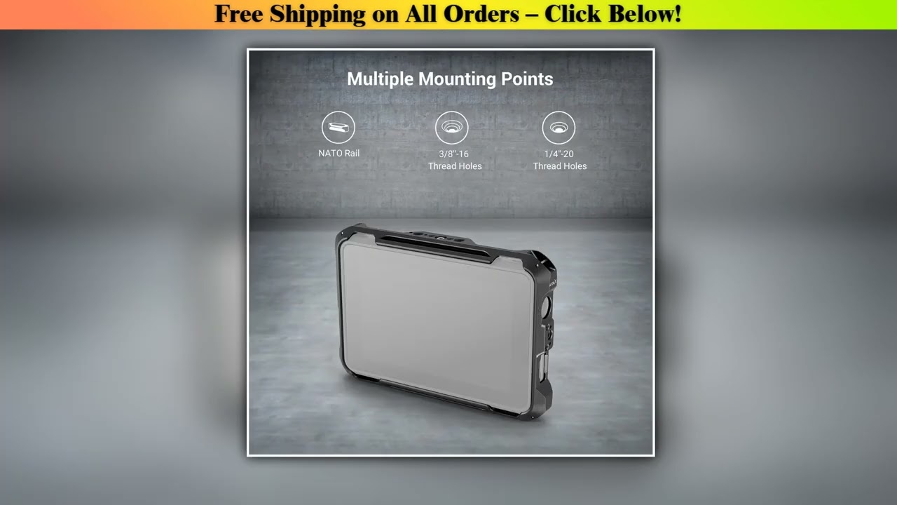 SmallRig Monitor Cage Kit for Atomos Shinobi 7 Cage Kit with Cable Clamp, Built-in NATO Rail and