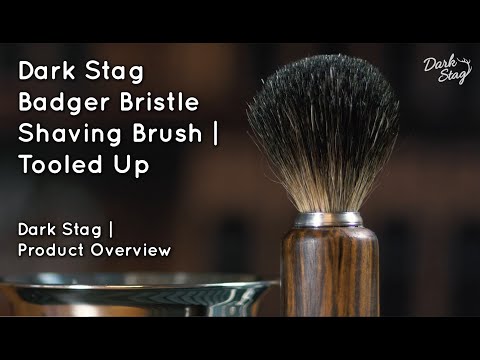 Badger Bristle Shaving Brush | Tooled Up | Dark Stag