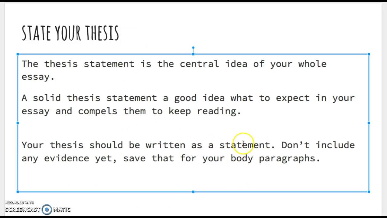 how to write informative thesis statement