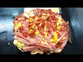 노량진 대왕 토스트, 햄 치즈 참치 폭탄! 노량진 컵밥거리, Amazing Giant Toast, ham Tuna cheese Egg toast, Korean street food