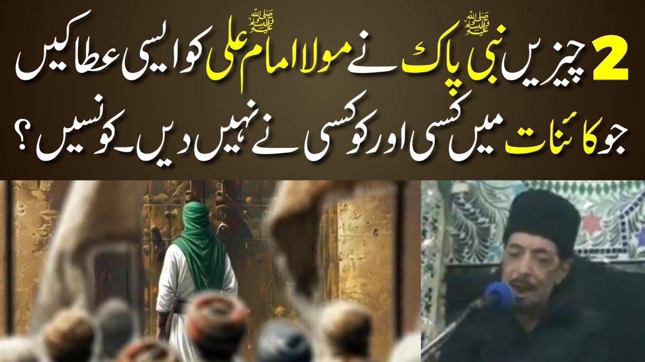 2 Cheezen Jo Nabi Pak SAWW Ne Khaas Mola Ali A.S Ko Dien | Allama Zameer Akhtar Naqvi 2025