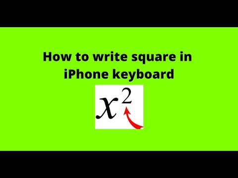 How to write square in iPhone keyboard - YouTube