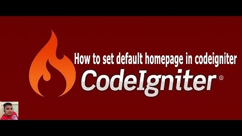How to set default homepage in codeigniter