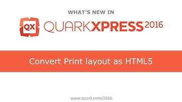 TOP 10 of QX2016: Convert Print layout as HTML5 Publication
