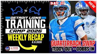 Detroit Lions Training Camp Observations Day 11 - Teddy Bridgewater Retires, Lions Sign Dobbs!
