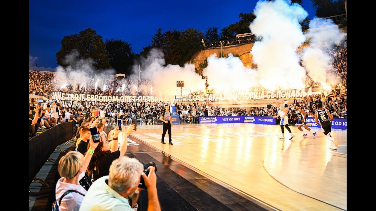 AMAZING ATMOSPHERE Partizan Fans OUTSIDE BASKETBALL GAME Grobari At AMAZING ATMOSPHERE Partizan Fans OUTSIDE BASKETBALL GAME Grobari At