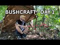 Solo Bushcraft Shelter Build
