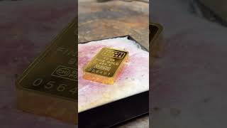 Unboxing 10 oz fine credit Suisse gold bar #creditsuissegoldbar #puregoldjewelry #10ozgoldbar